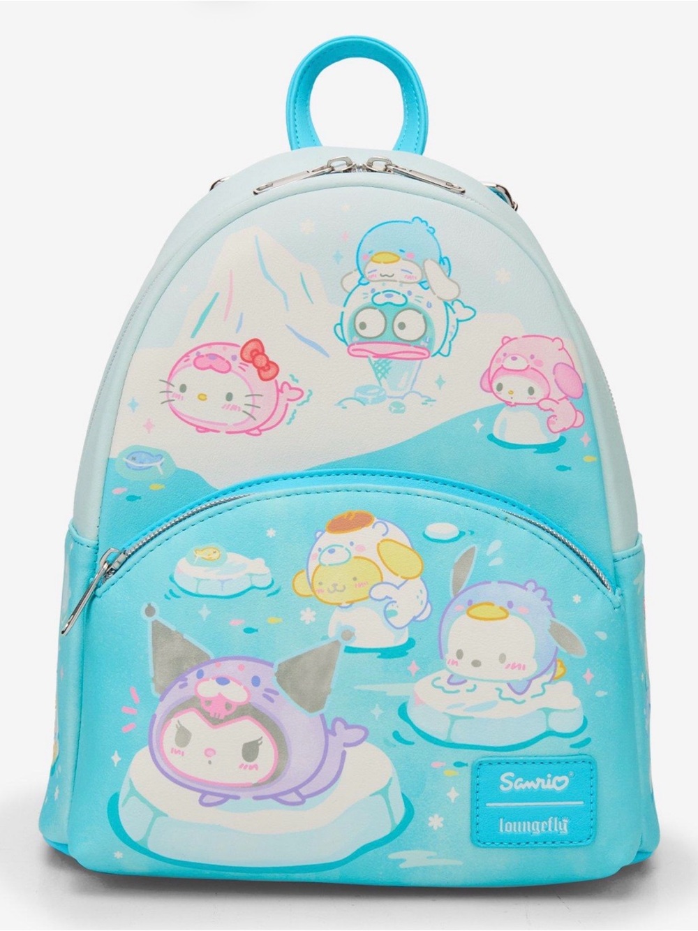 Hello Kitty and her friends are dressed up as seals mini backpack.NWT